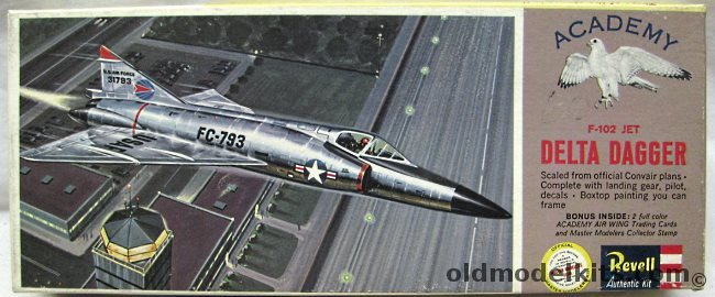 Revell 1/78 Convair F-102A Delta Dagger - (Early Tail) Master Modeler & Academy Series, H124-79 plastic model kit